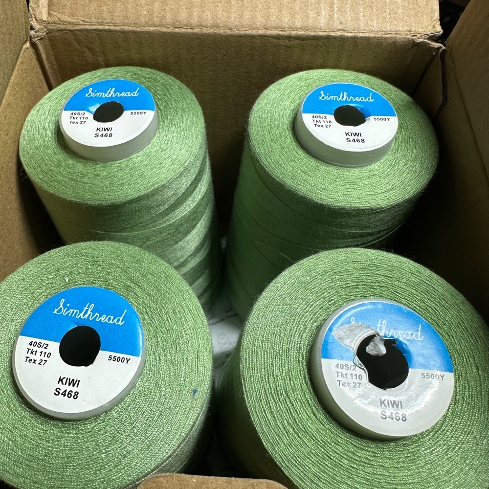 Simthread Kiwi Green Thread Spools 5500 yd a spool